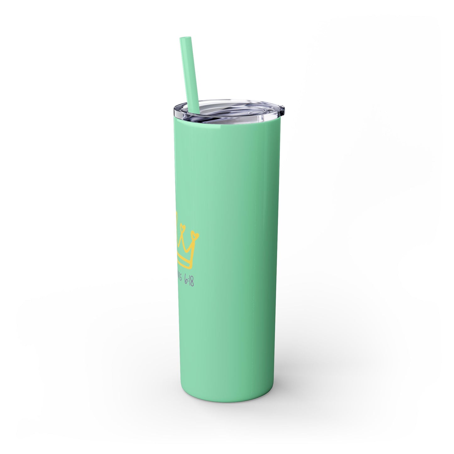 Inspirational Skinny Tumbler with Straw - 20oz, Corinthians Design