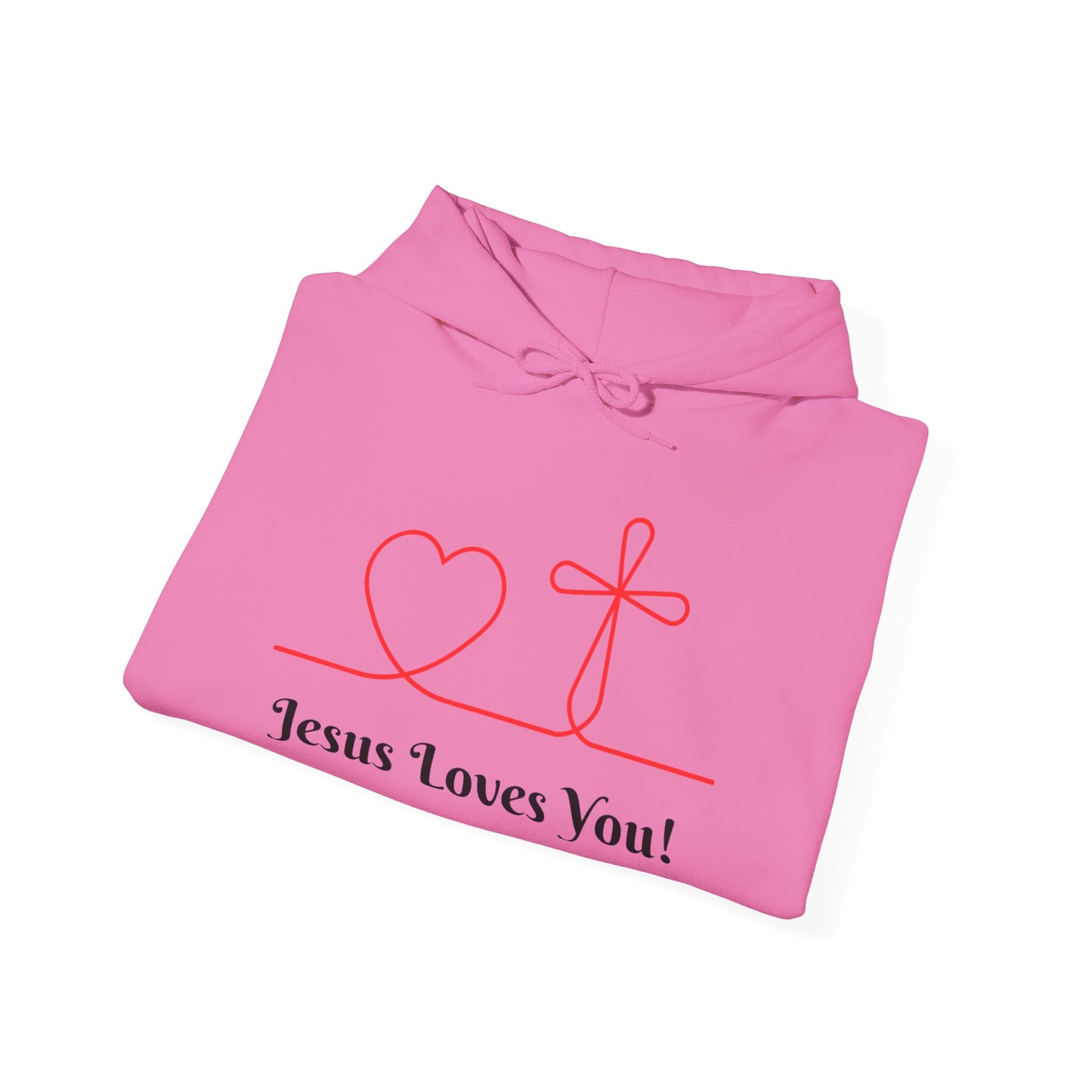 Jesus Loves You! Unisex Heavy Blend Hooded Sweatshirt – Faith-Inspired Comfort