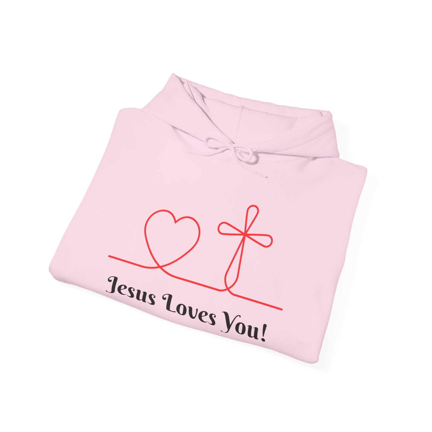 Jesus Loves You! Unisex Heavy Blend Hooded Sweatshirt – Faith-Inspired Comfort