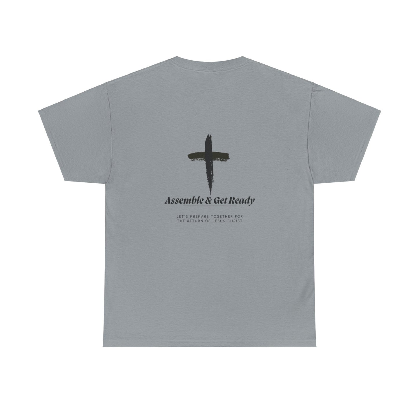 Unisex Heavy Cotton Tee - "Assemble & Get Ready" Christian Graphic Shirt