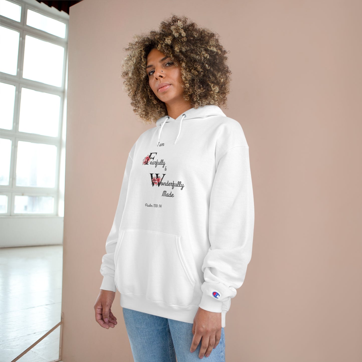 Faith-Inspired Champion Hoodie: 'I am Fearfully and Wonderfully Made' - Perfect for Comfort and Inspiration