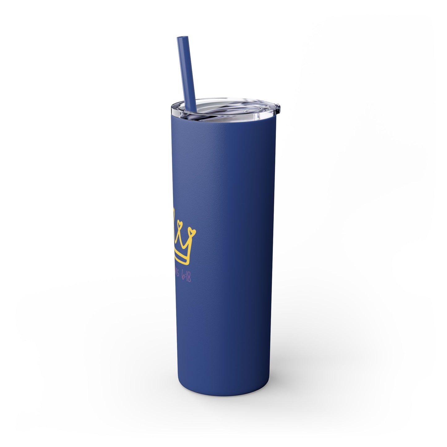 Inspirational Skinny Tumbler with Straw - 20oz, Corinthians Design